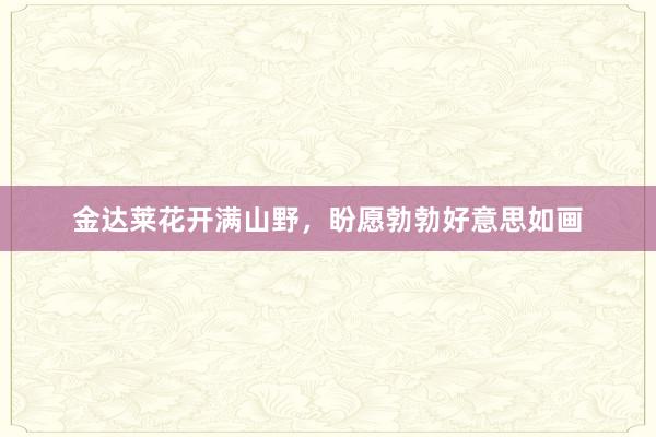 金达莱花开满山野，盼愿勃勃好意思如画