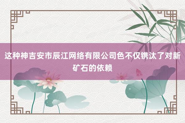 这种神吉安市辰江网络有限公司色不仅镌汰了对新矿石的依赖